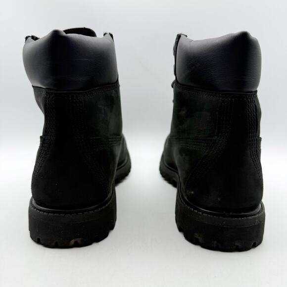 Timberland Premium Womens 6" Ankle Boots US 6.5 Black Nubuck Leather WP NIB - Picture 8 of 13